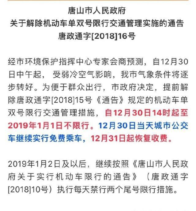 唐山最新限行政策解读及其实施细节